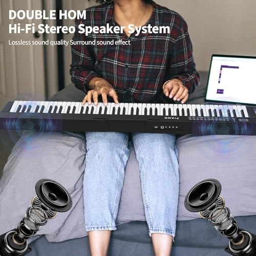 Best Digital Pianos with Bluetooth Connectivity 10 Digital Piano 88 Key Full Size Semi Weighted Electronic Keyboard Piano Set with Stand,Built-In Speakers,Electric Piano Keyboard with Sustain Pedal,Bluetooth,MIDI/USB/MP3 for Beginners Adults/81x #2