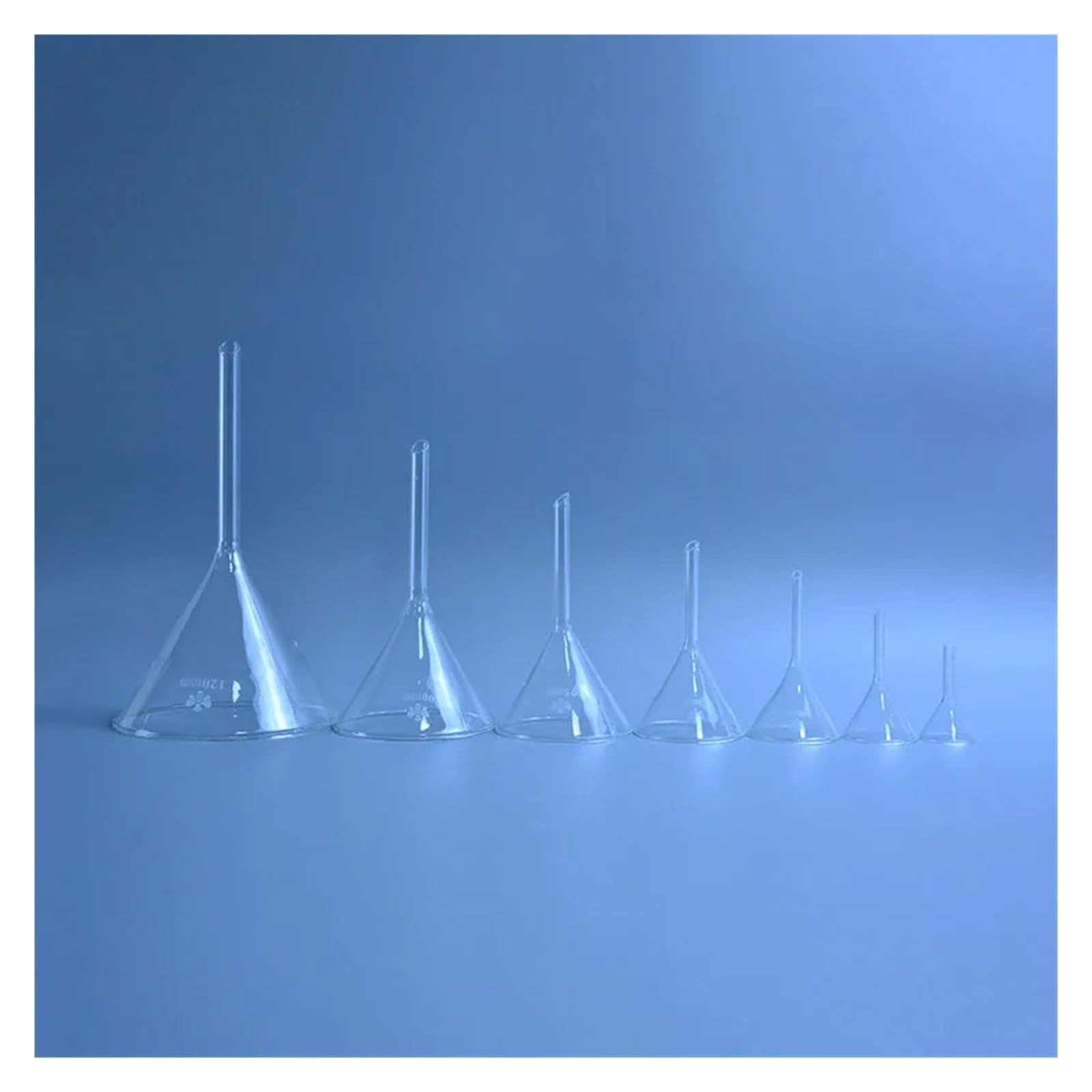 sprzęt laboratoryjny 30/40/50/60/75/90/120 mm Przezroczyste szkło Trójkątny lejek Szkło laboratoryjne(120mm 1pcs)