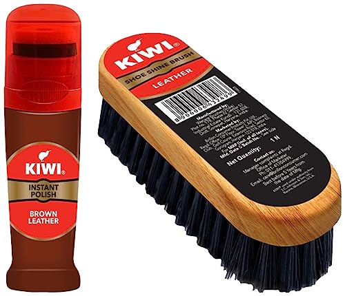 Kiwi Shoe Shine Shoe Brush 1 pc + Kiwi Liquid Shoe Polish Brown 75 ml (B0C7H2J264) Amazon Price History, Amazon Price Tracker