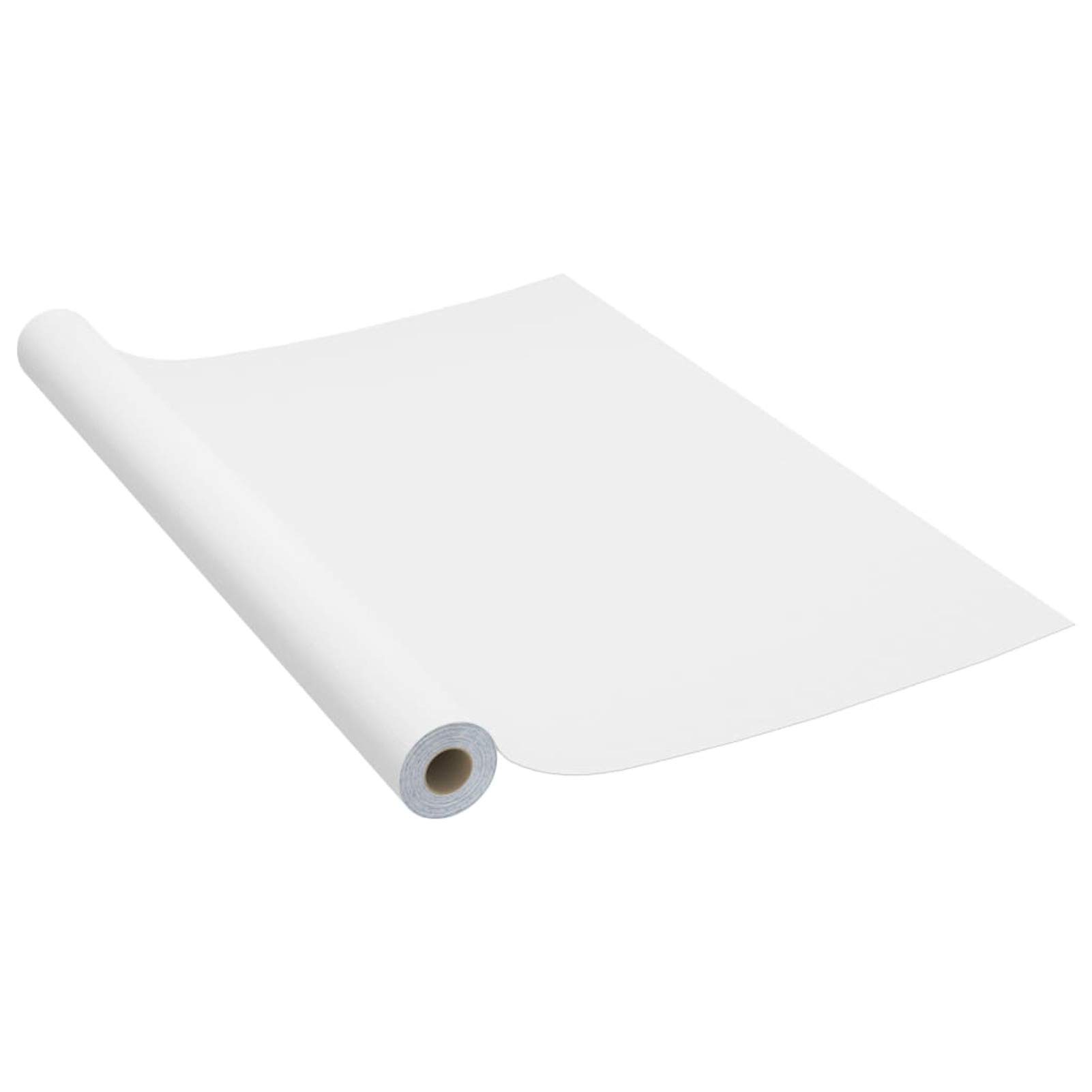 Láminas Autoadhesivas Muebles 2 uds PVC Blanco 500x90 cm, Vi para Puertas, Vi para La Cocina, Papel para Forrar Muebles