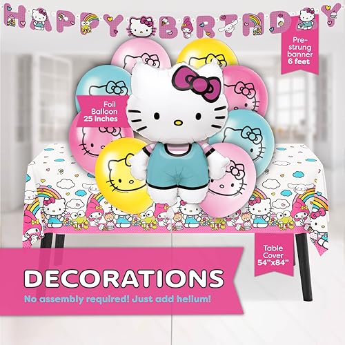 image for Unique Hello Kitty Birthday Decorations | Serves 16 | Hello Kitty Part