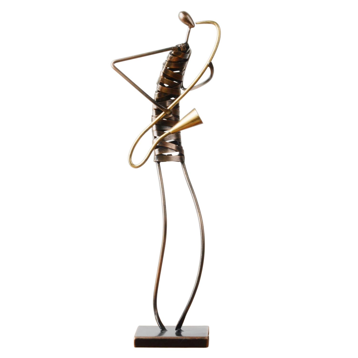 Figurine de saxophone en métal HAUCOZE, une sculpture moderne d'exception