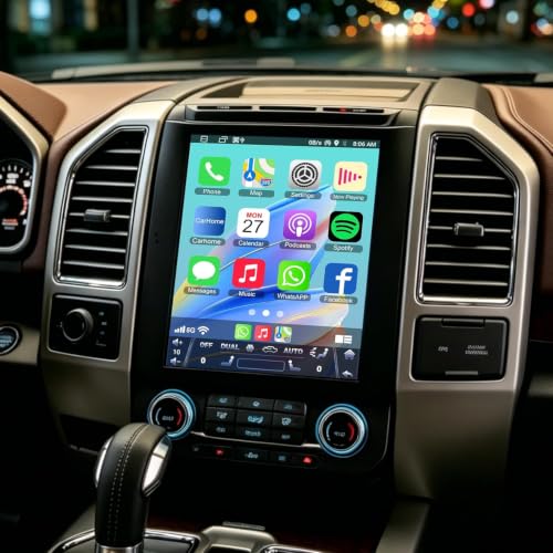 Image of 4G+64G Car Radio for Ford F150 2015 2016 2017 2018 2019 2020 8-core, 12.1 Inch IPS Touch Screen Car Stereo with Wireless Carplay /Android Auto,GPS, WiFi, Bluetooth, FM, DVR, Android 14