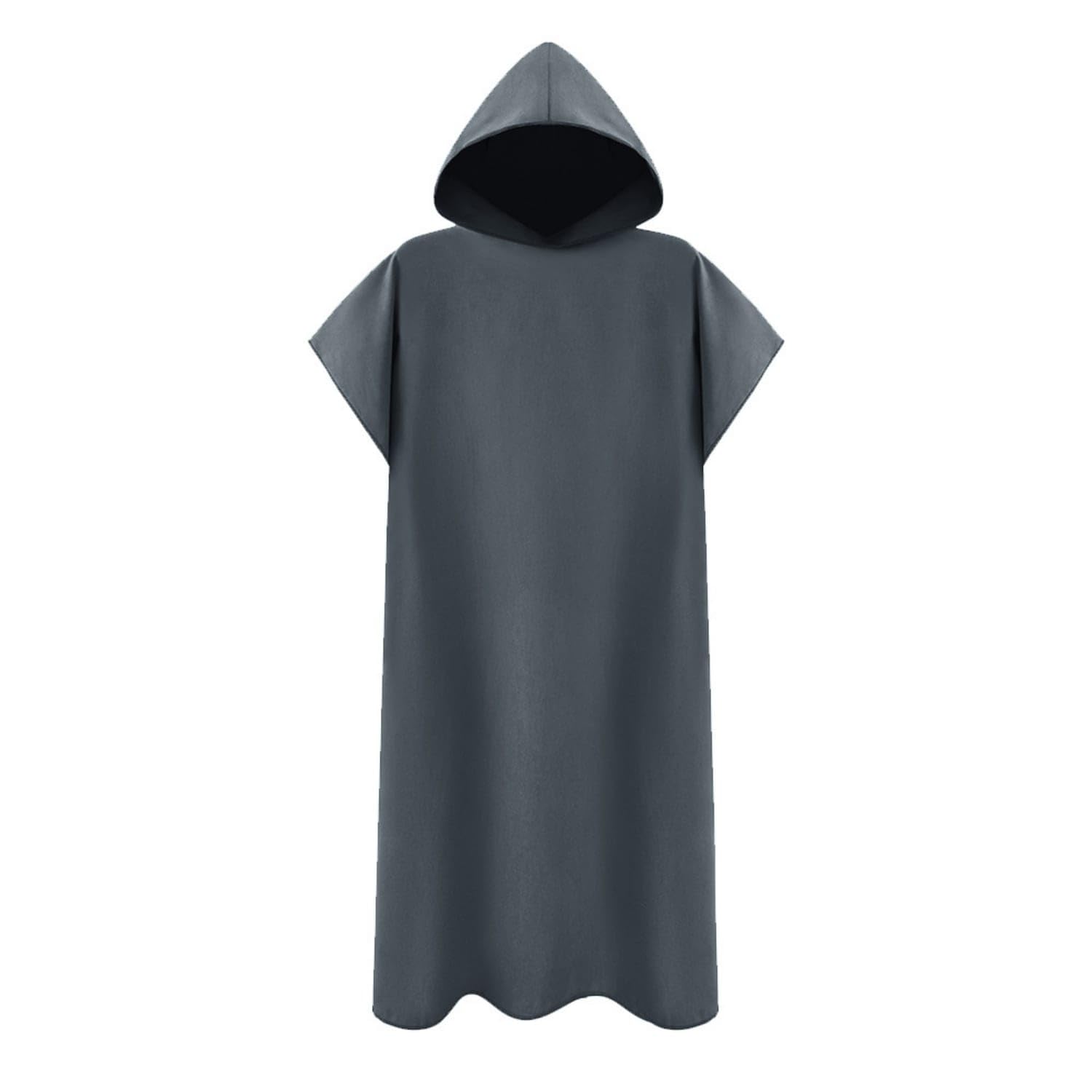 URJIX™ Double-Sided Fleece Hooded Changing Robe Quick 88x110cm Dark Gray | Convenience Dark Gray 88x110cm-picture-23