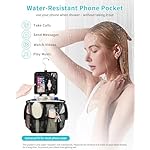 CUBETASTIC Mesh Shower Caddy Portable - Large Capacity Shower Tote for College Dorm Essentials, Bathroom, Gym, Camping, 360° Hanging Hook & 4 Pockets Travel Toiletry Bag (A# Black, 8.6"×8.6"×9.8") - Image 4