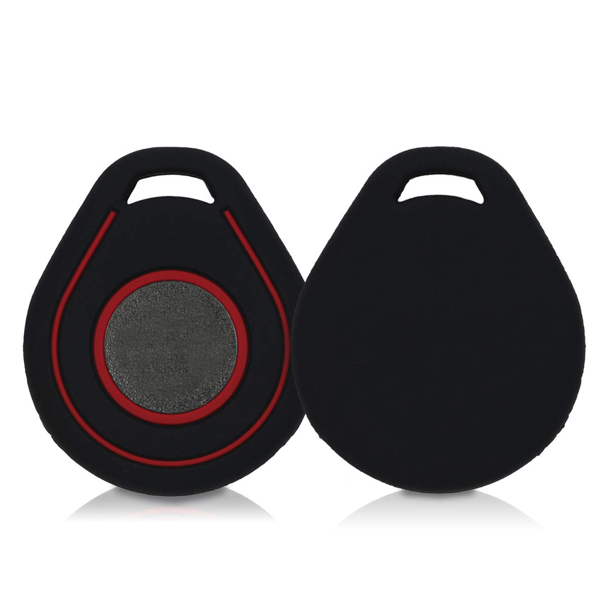 kwmobileSilicone Cover Compatible with Harley Davidson Motorcycle Key - Protective Soft Case Skin Protector for Motorcycle Remote Key Fob - Black/Red