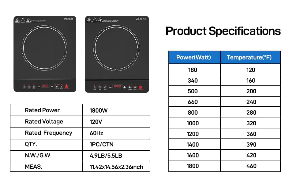 Induction Cooktop Double Burner Portable