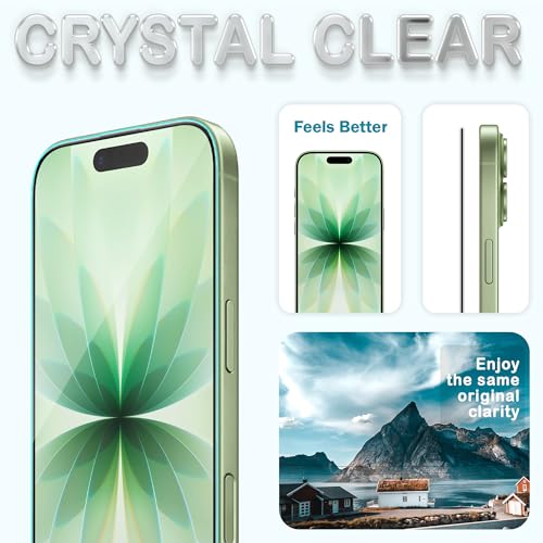 Image of ArmourPro Tempered Glass for iPhone 17 / iPhone 16 Pro - 9H Anti Scratch Screen Protector, Edge to Edge Coverage, HD Clarity, Smooth Touch, Case Friendly | Black, Pack of 2