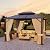 SOLUMIA 10’x12’ Hardtop Gazebo, Double Roof Patio Pergola with Polycarbonate Panels, Aluminum Frame, Outdoor Canopy with Netting for Backyard, Garden, and Deck – Durable & UV-Resistant