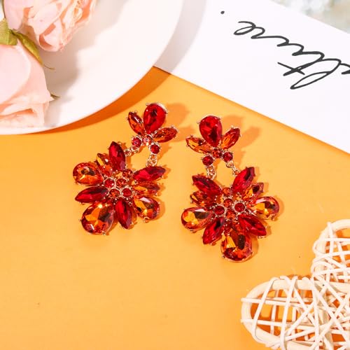 Mardi Gras Earrings for Women, Rhinestone Mardi Gras Accessory, Purple Green Gold Crystal Earrings Fat Tuesday Carnival Parade Party Jewelry Gifts2