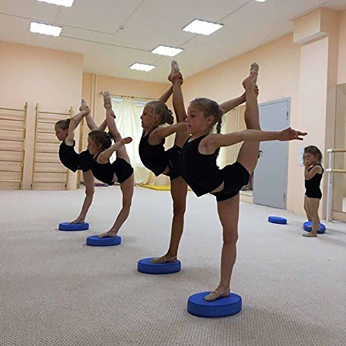 Ovale Schaumstoff-Balance-Pads, stabiles Fitness-Übungskissen, tragbares Gymnastik-Trainer-Board, aus Thermoplastische Elastomere, rutschfest, perfekt für Physiotherapie, Pilates, Krafttraining, Blau