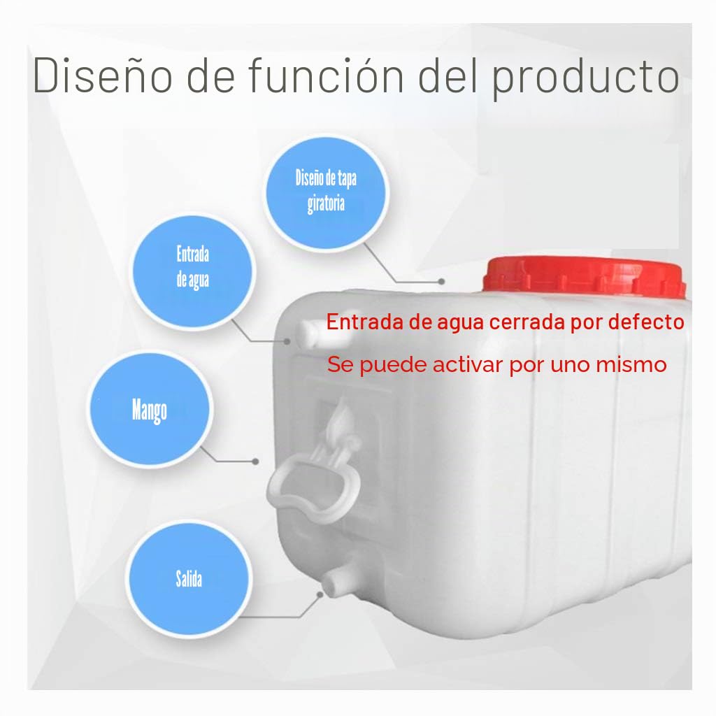 Tanque Contenedor de Agua Deposito Agua 28L/80L/110L/160L/200 Grande Almacenamiento De Agua Contenedores Sin BPA Con Grifo El Plastico Grado De Comida Almacenamiento De Agua Al Aire Libre Depósito De