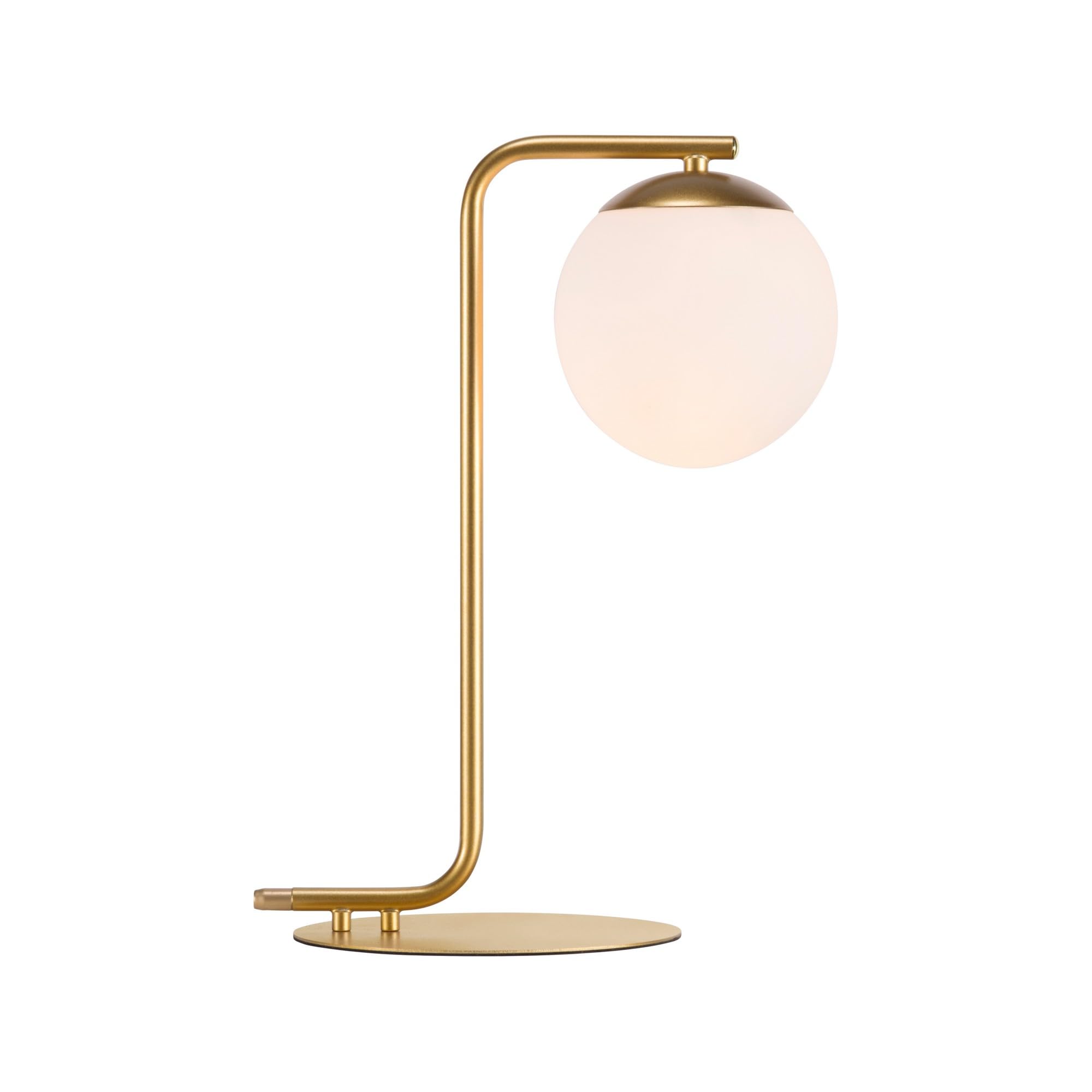 B&Q -  Grant Glass Table Lamp Hand Blown Glass Brass,mains