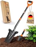 Der stabile Spaten mit Wurzelsäge inkl. Sägezahn Handschaufel | Wurzelspaten und Blumenkelle für das einfache Graben im Garten | vereinfacht die Gartenarbeit bei harten Böden und in Blumenbeeten