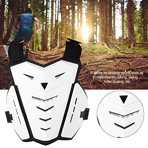 Dioche Motorrad Weste,Motorrad Schutz Jacke für Erwachsene Biker Rückenprotektoren Schutzausrüstung für Reiten Skating Roller Skifahren Snowboard (Weiß)