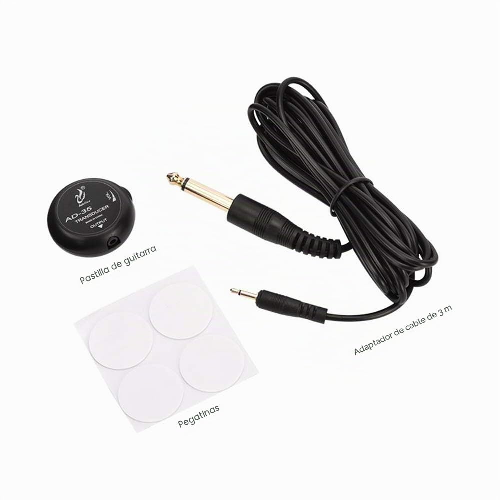 OTraki Guitarra Piezo Pickup, Pastillas Fonocaptoras para Instrumentos de Cuerda, Transductor Clásica para Guitarra Ukulele Violín Viola Violonchelo Banjo Contacto Micrófono Pickup/Volumen