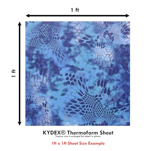 Image of KYDEX Thermoform Sheet - (P1 Texture) - (Infused Print) - (12in x 12in) - (Kryptek - Pontus) - (1 Sheet) - (for Holster Making & Hobby) - (USA Made)
