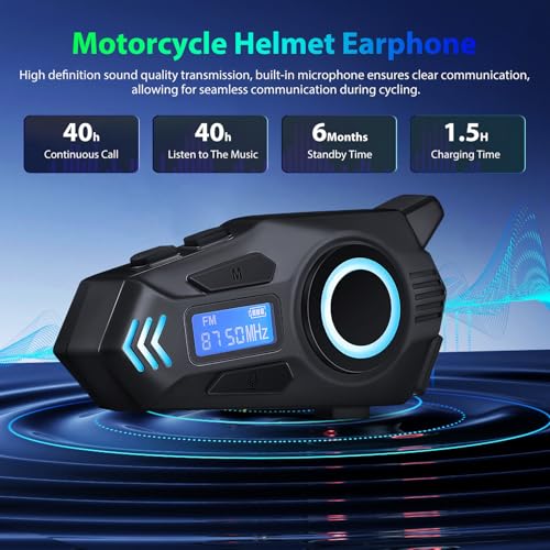 Auriculares para casco moto VILLCASE con micrófono integrado 7