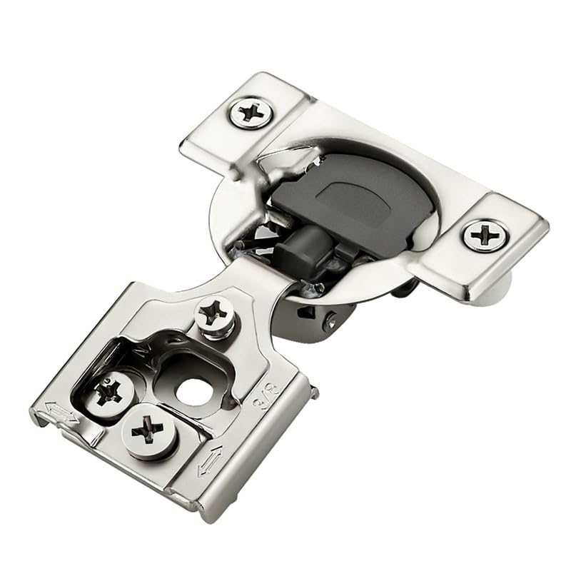 50 Pack 25 Pairs 3/8 inch Overlay Soft Close Hinges for Kitchen Cabinet Hinges Satin Nickel Hidden Hinges Stainless Steel Concealed Hinge self Closing