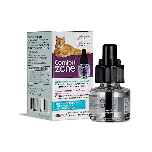 Comfort Zone 1 Nachfüllpack (30 Tage) für Comfort Zone Diffuser, Pheromone für EIN entspanntes Zuhause - reduziert Stress, Markieren, Kratzen und...
