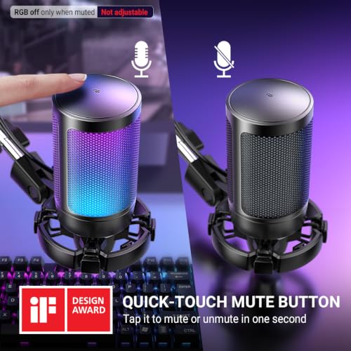 FIFINE A6T USB Gaming Microphone Kit, Black - Image 5