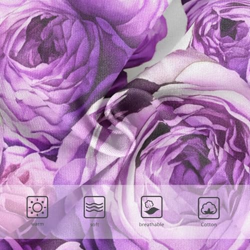 Funny Toddler Underwear Floral 2t Cotton Panties for Girl Bloom Roses Peonies Flower Purple Kids Briefs Undies3