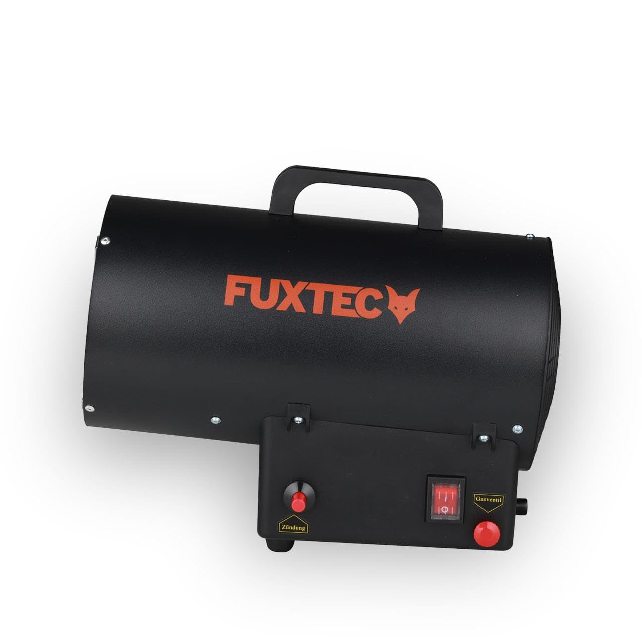 FUXTEC Gasheizkanone FX-GH33, Propan-Heizgerät, 30kW Leistung, 2,18kg/h Verbrauch, 360°C Luftstrom, Piezozündung, Überhitzungsschutz, 220–240V Betrieb, für Außenbereiche/gut belüftete Räume