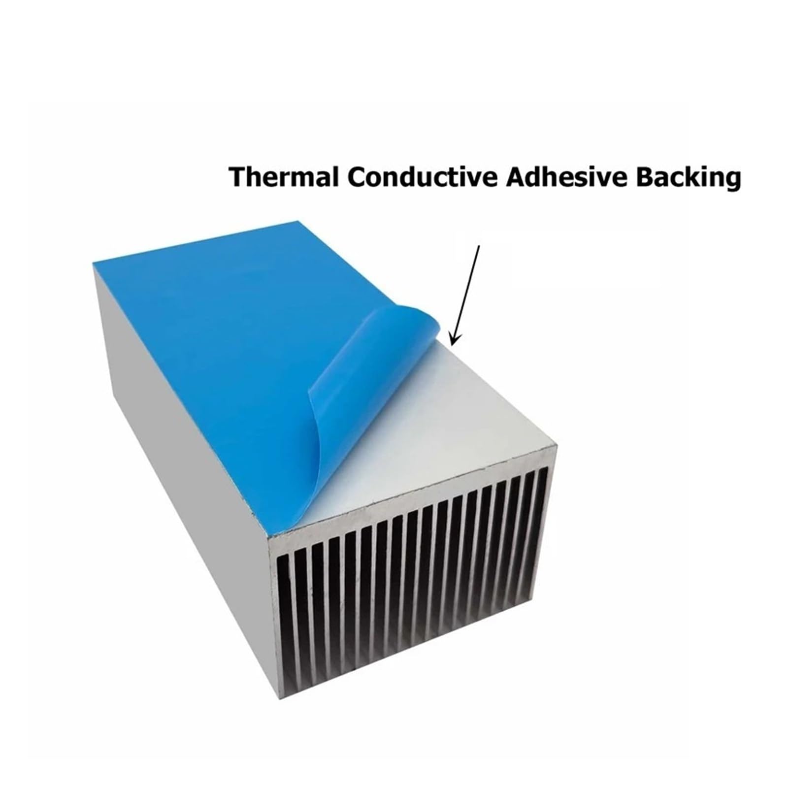 1 dissipatore di calore in alluminio per dissipazione del calore per CPU LED con nastro termico di supporto (SK24, lunghezza 50 mm)