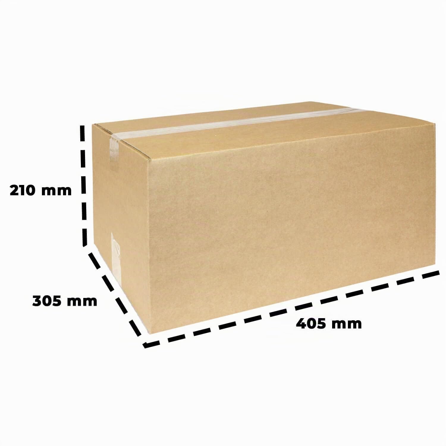 smiley pack 100 Stück Faltkartons 400 x 300 x 200 mm braun KK 90 Versandkarton Verpackungskartons 40 x 30 x 20 cm aus Wellpappe 1 wellig Karton Pappkarton Versandbox Paket Päckchen