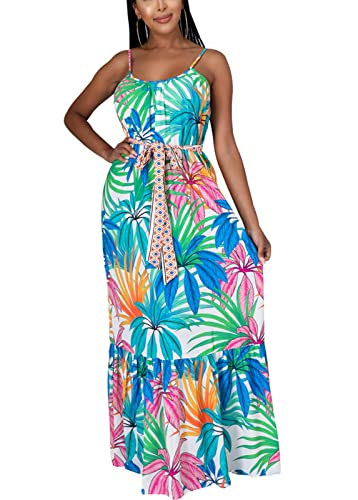 Image of SheKiss 2026 Women's Casual Summer Floral Long Maxi Dresses Floor Length Sleeveless Plus Size Sundresses