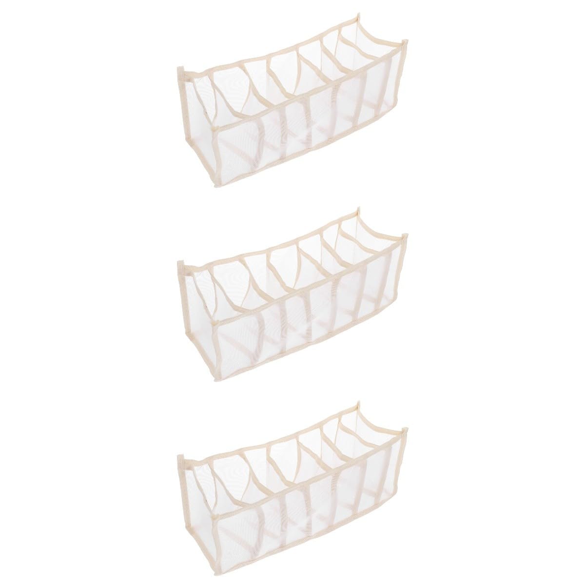 ABOOFAN Organizador De Ropa Interior De 3 Piezas Bandeja Para Sujetadores Calcetines Caja De Almacenamiento Con Múltiples Rejillas Estuche Para Sujetadores Ahorra Espacio.