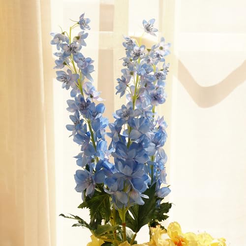 Image of PURE HOME + LIVING Dark Blue Faux Delphinium Spray 1 Piece