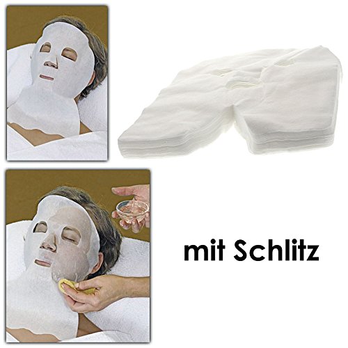 Preisvergleich Produktbild Vliesmasken Kosmetex, Anwendung mit Basensalz, basische Vliesmasken für Gesicht, Hals und Dekolletee, 10 Stck Kosmetex