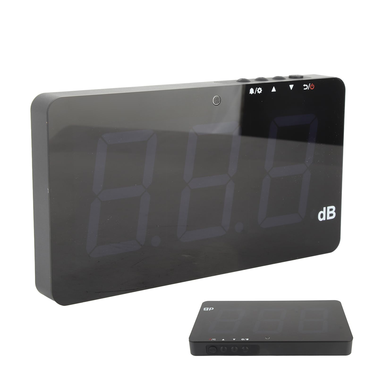 9.6 inch LCD Digital Sound Meter, Alarm Function Data Storage USB Connecting Wall Hanging Type for Families Factories Offices Black