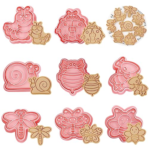 WishesMar Insekt Tier Ausstechformen Set 8 Stück Keks Ausstecher Stempel...