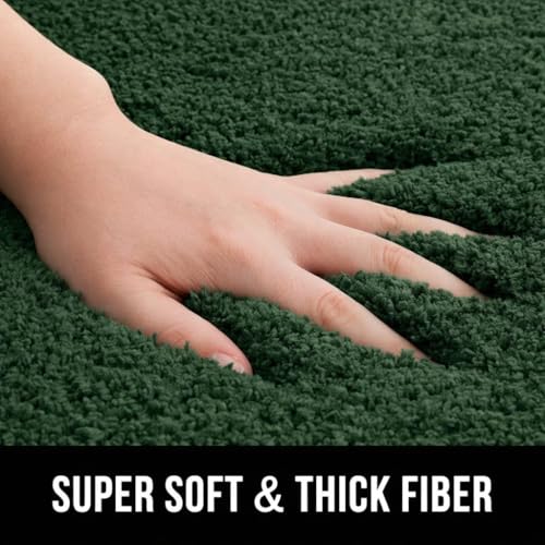 Image of HOWNICE Decore Microfiber Door Mats for Home Entrance Living Room | Anti Skid Doormats for Bathroom Entrance and Bedrooms | Main Door Mats for Entrance Mat (Bedroom Matt Green Mat)