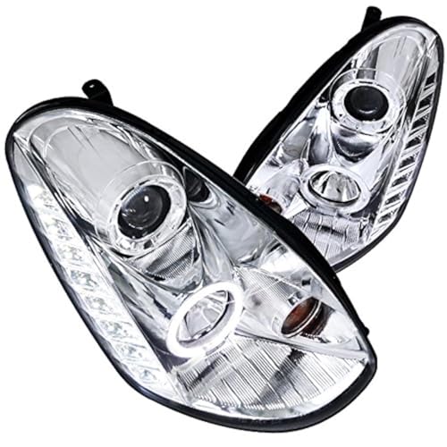 Spec-D Tuning LHP-G35054-TM G35 sedan smd Led Halo Clear Projector Headlights