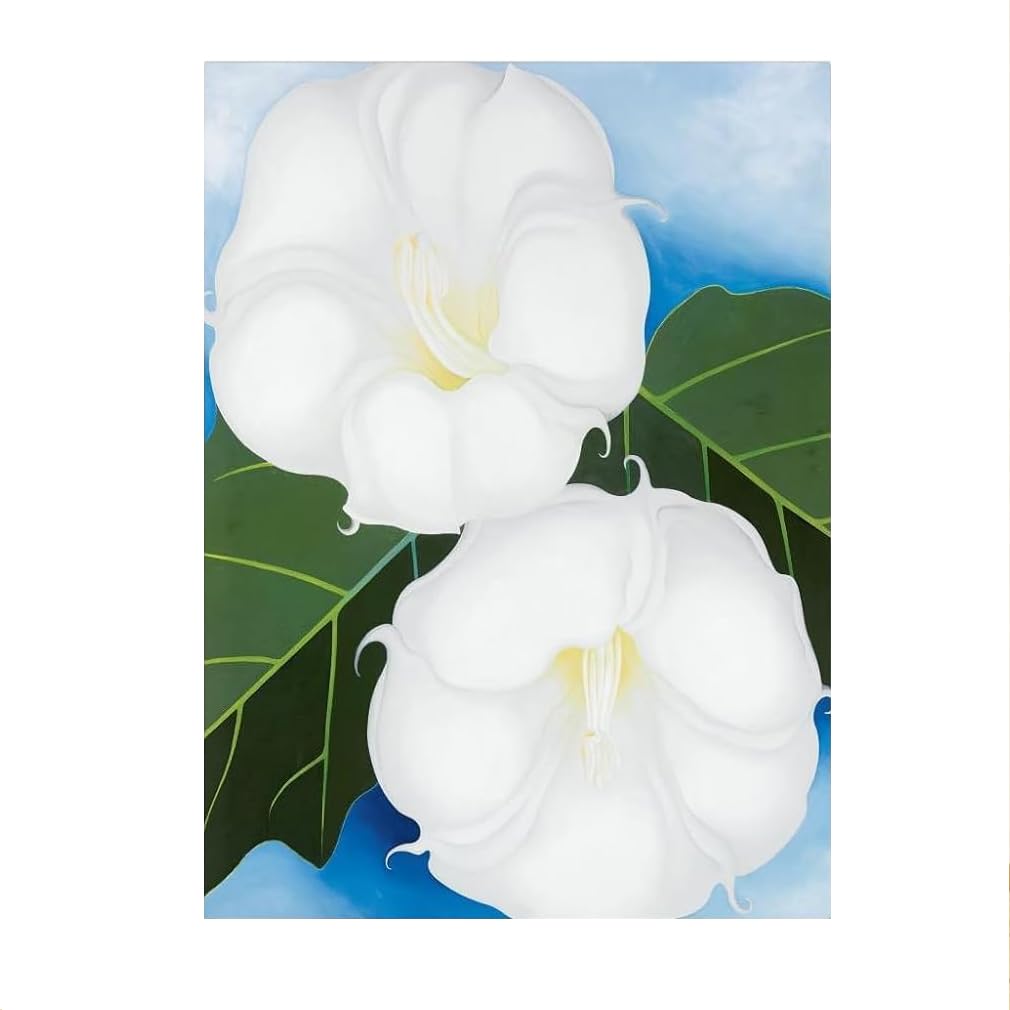 LHHJF LJHFA Georgia O'Keeffe Poster Flower Two Jimson Weeds Wall Art Georgia O'Keeffe Prints Canvas Painting For Home Decor Picture 40x60cm No Frame