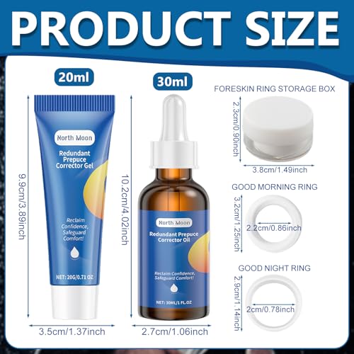 3 Stück Phimose Salbe Männer Phimose Korrektur Gel +Phimose-Pflegeöl+Phimosis Stretching Rings,Natürliche Kortisonsalbe,Phimose Vorhautkorrektur Gel Für Überschüssige Vorhaut,Schnelle & Sanfte Wirkung