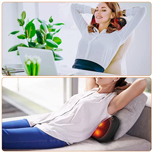 Cojin-Masajeador-Shiatsu-8-Cabezal-de-Masaje-Electrico-Masajeador-Espalda-Con-Funcion-de-Calor-para-Cervical-Piernas-Hombro-Relajacion-Hogar-y-Oficina