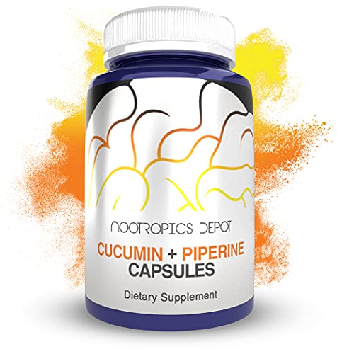 Curcumin + Piperine Capsules | 1000mg Curcumin + 6mg Piperine | 60 Count