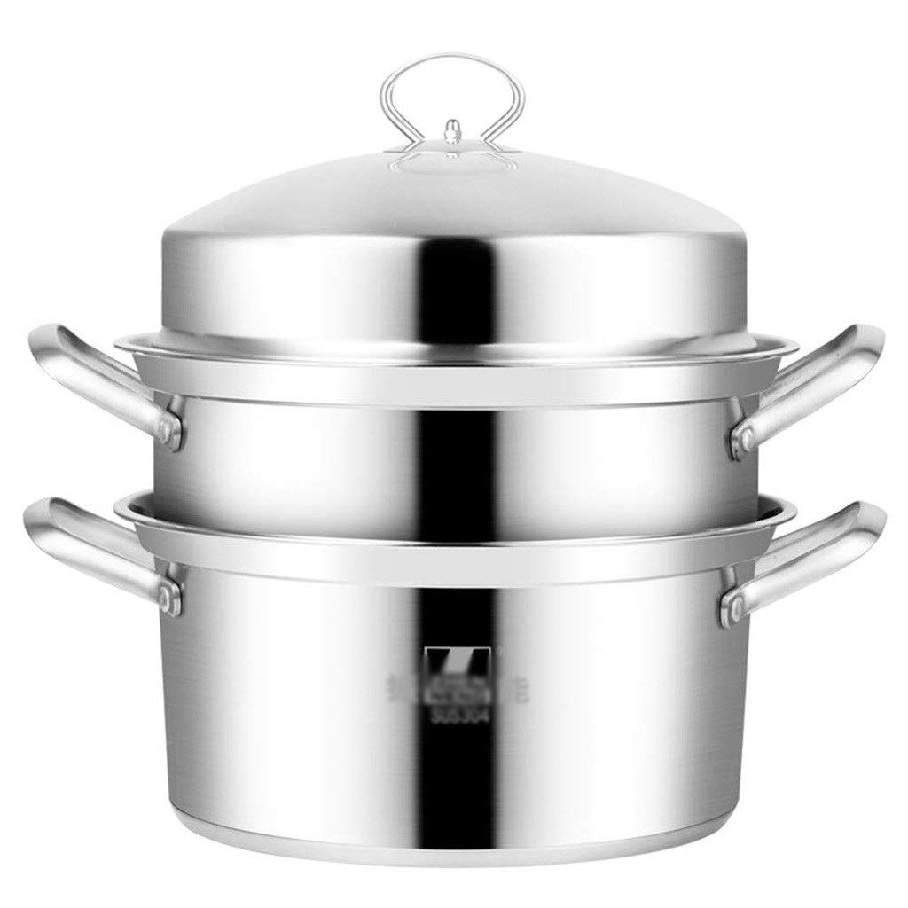 Edelstahl-Dampfgarer 304 Suppentopf, multifunktionaler Dampfgarer 3-lagiger großer gewerblicher Dampfgarer Induktionsherd und Gasherd