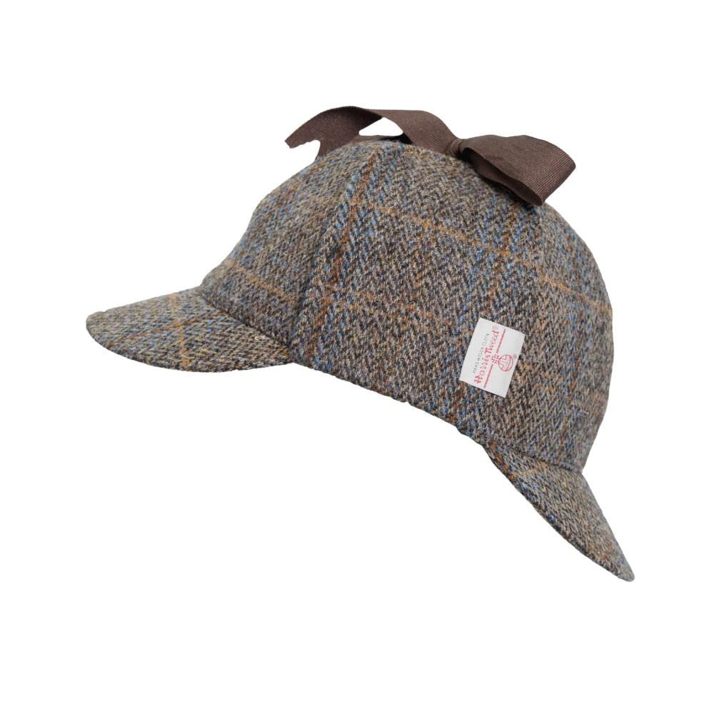 Walker and Hawkes Harris Tweed Watson Deerstalker Hat, Clinton Brown - Large