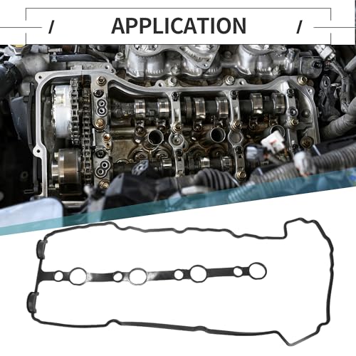 Image of Motoforti Valve Cover Gasket, Cylinder Head Valve Seal Gasket, for Suzuki SX4 RW420 GYA51S 2.0L 4 Cyl, MP, J20B, 16V, VVT, DOHC, Rubber, No.1118978K00, Black
