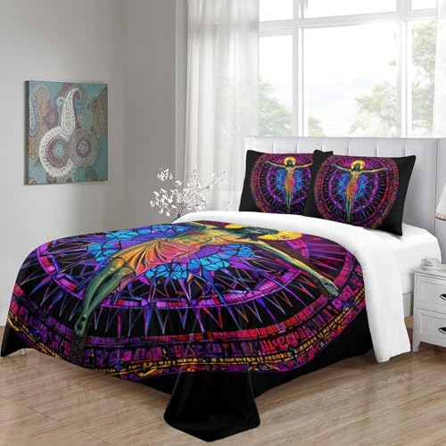 Parure de lit Jésus housse de couette microfire 260x220 cm avec taies - 5