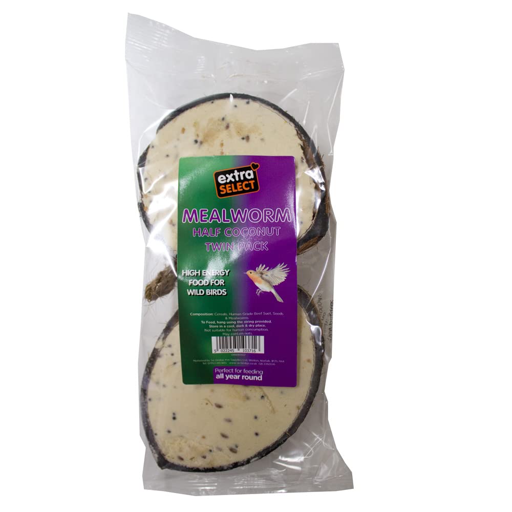 Extra Select Wild Bird Half Filled Coconuts 2pk