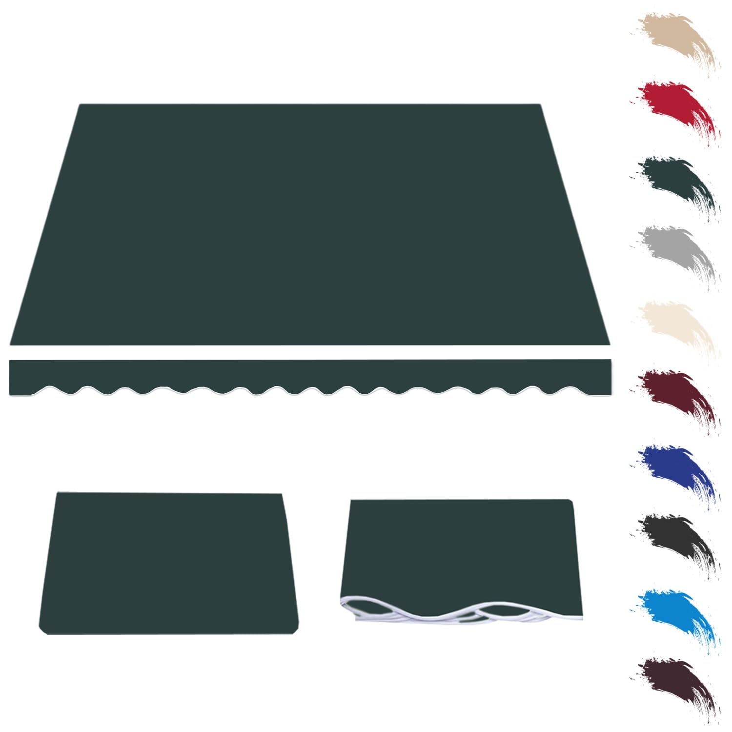 Rv Awning Fabric Replacement for Retractable, Outdoor Sun Shade Shelter Canvas Patio Awing Canopy Polyester Top Cover for Balcony Garden Yard Deck,