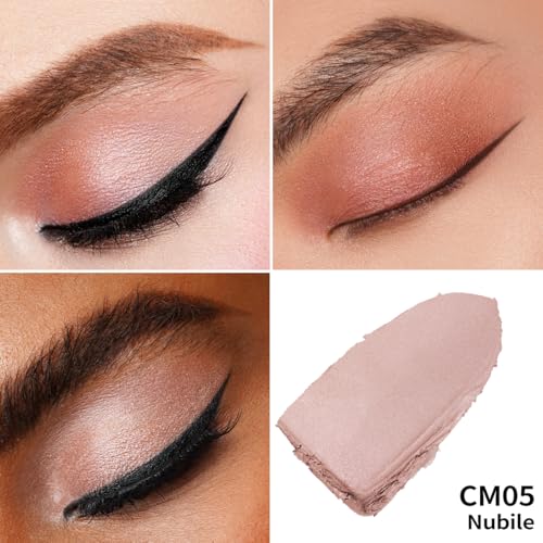 Oulac Matte Eyeshadow 3-in-1 Eyeshadow Eye Primer&Eyeliner Highly Pigmented Waterproof Smudge-proof Long Lasting Wear Smooth&Blendable Formula for Natural Look,Vegan & Cruelty-Free,CM05 - Image 5