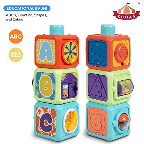 image for Kidian Stacking Toys – Stack & Learn Cubes, Stacking Blocks for Todd