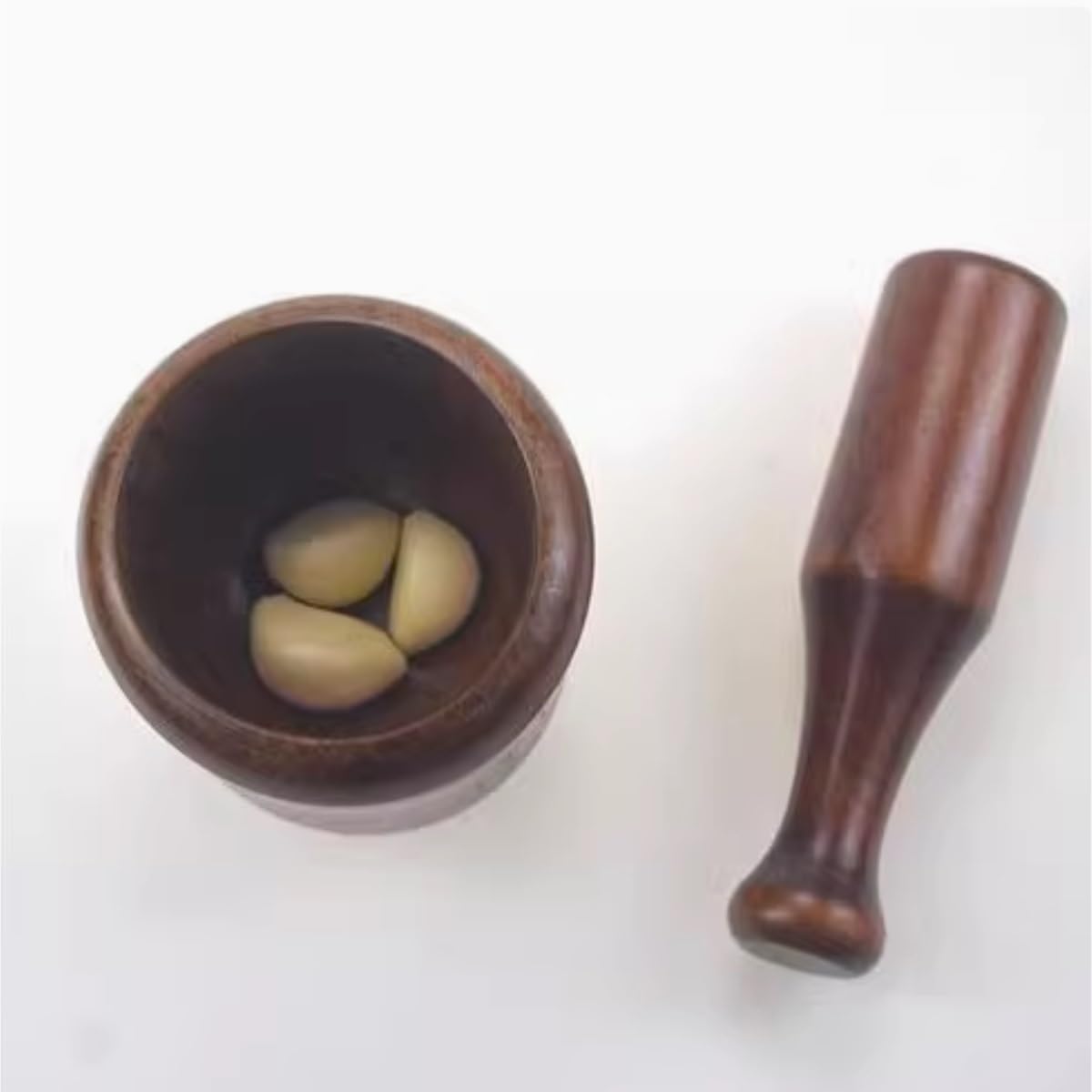 Pilon et mortier, Ensemble de pilon en bois broyeur d'ail gingembre er